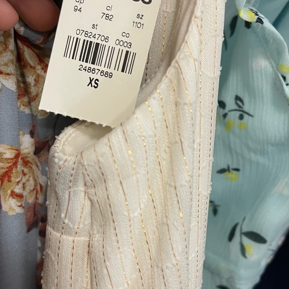 Express Textured Metallic Tiered Ruffle Fit Flare dress - Picture 2 of 2